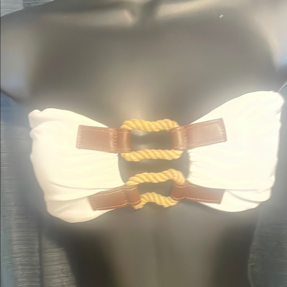 Beach bunny White and Brown Women's swim top